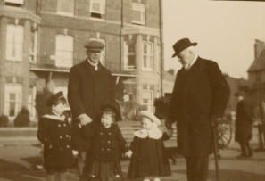 Evelyn Brooke Pollard, Evelyn Richard Hugh Pollard, Mary Hope Pollard, Ruth Elizabeth Florence Pollard and W.F. Johnson