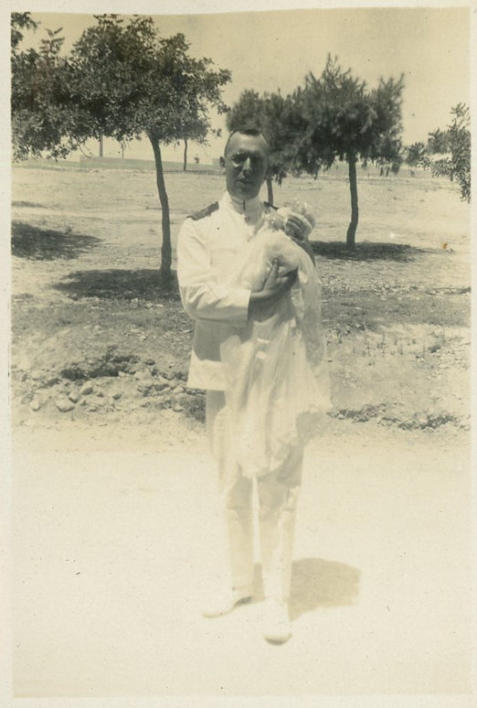 Ismay with her father. Evelyn.