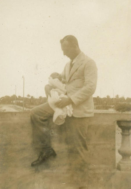 Ismay with her father. Evelyn.