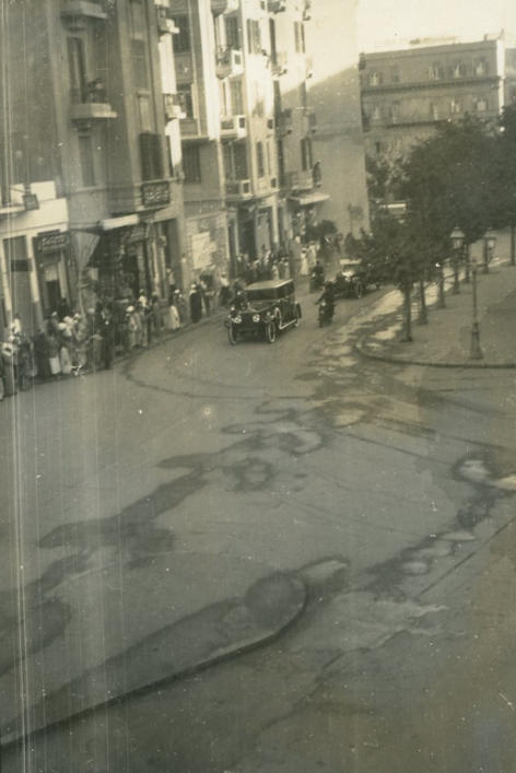 18th January 1933 Cairo.  King Fuad passing Hotel Victoria