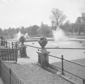Fountains, Kensington Gardens (from N)  25.4.55