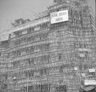 Calcutta.  Scaffolding Bulman Street.  13.2.51