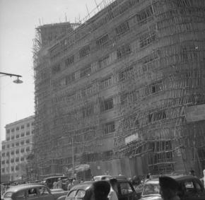 Calcutta.  Scaffolding Bulman Street.  13.2.51