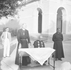 Bishops at Father Clayton's farewell.  13.2.54