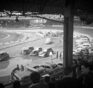 Stock cars at Stade Buffalo.  Paris.  5.9.54