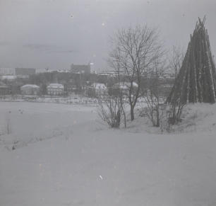 6th January 1965 - Skansen.  View from "top village" Stockholm