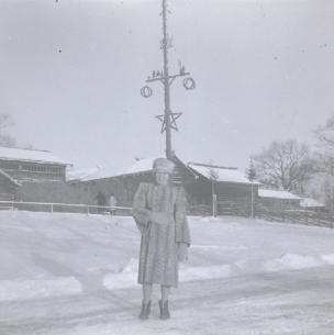 6th January 1965 -  Skansen.  Ruth and maypole.