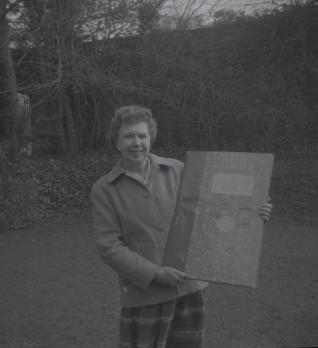 26th February 1966 - Ruth Waddington with W.I. scrap book.