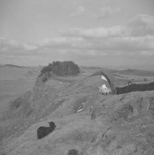 Housesteads Roman Fort wall looking E.  10.4.58