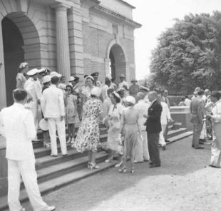 Coronation service outside West door  2.6.53