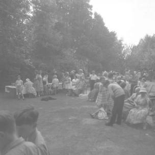 H & A Fete.  Hillesley House.  Stalls etc. on big lawn.  1.7.61