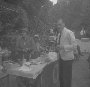 H & A Fete.  Hillesley House.  Mrs Bunty and Charles.  1.7.61