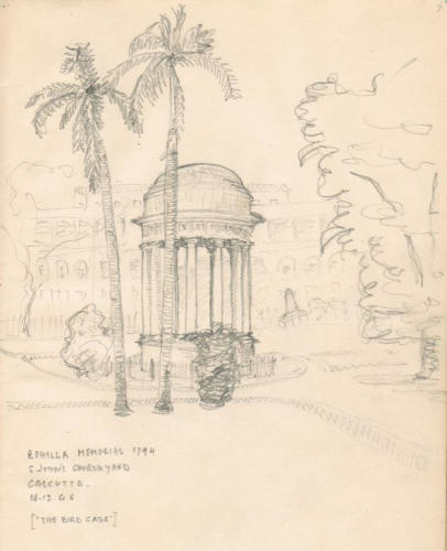 11.12.46  Rohilla Memorial 1794  S. John's Churchyard Calcutta ["The Bird Cage"]