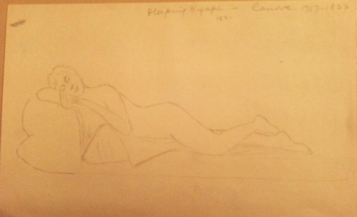 Sleeping Nymph 1821  Canova.  1757 - 1822