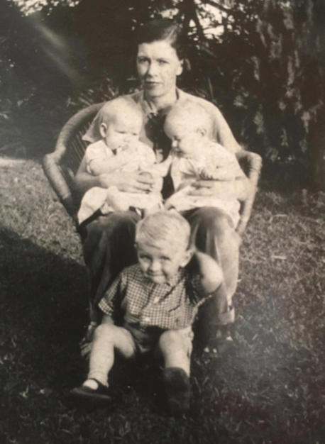 8th November 1941  New Delhi  Ruth, Georgina and Martin aged 9 months and Richard aged 2 years and 11 months (GM)
