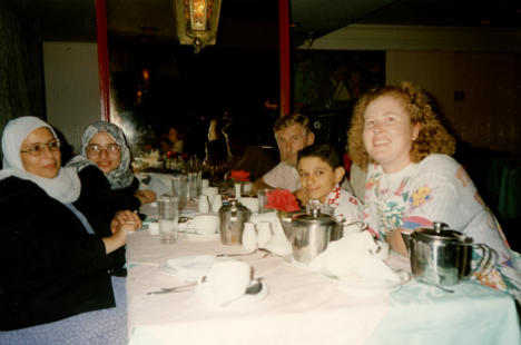Richard Waddington (back right) and Samantha Waddington (front right)