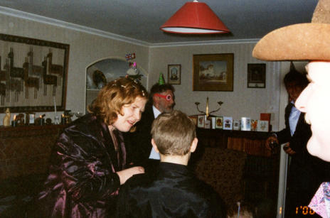 1st January 2000 - White House.  Samantha Waddington, Richard Waddington and Phillippe Fanac.