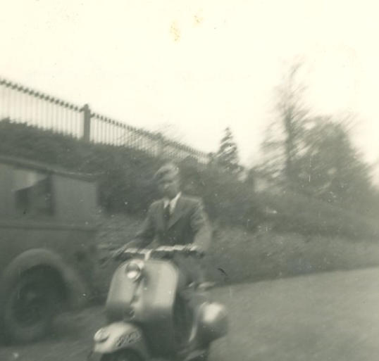 29th April 1955 - Me on Vesta.  Quens Gables.  Taken by Georgina.